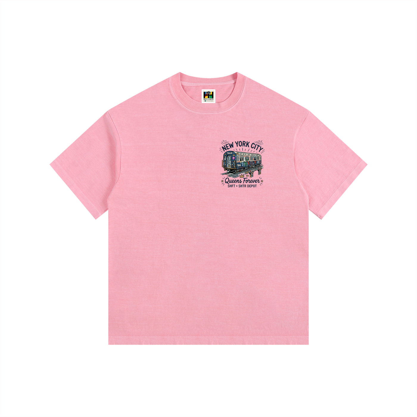Queensbound Vintage Washed Oversized Cotton T-Shirt