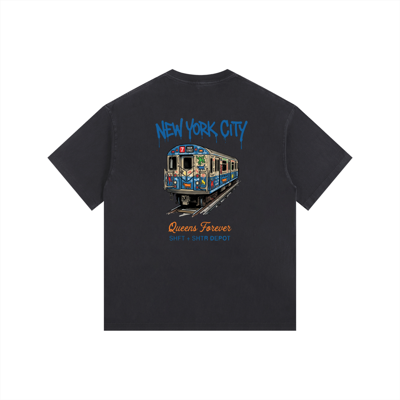 7 Express Vintage Washed Oversized Cotton T-Shirt