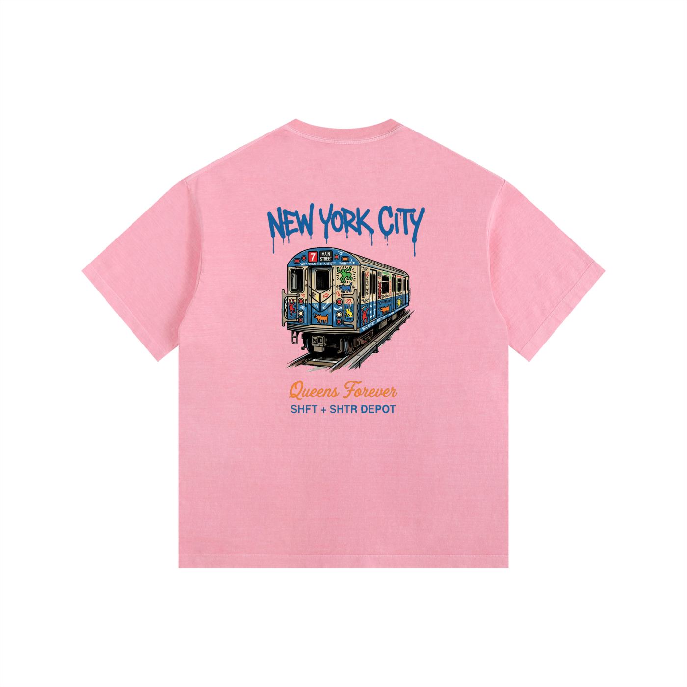 7 Express Vintage Washed Oversized Cotton T-Shirt