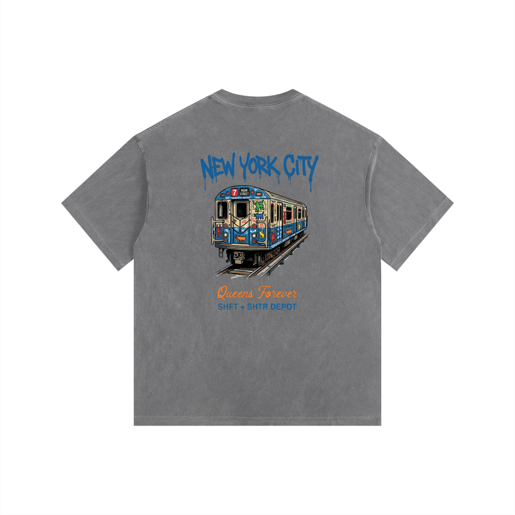 7 Express Vintage Washed Oversized Cotton T-Shirt