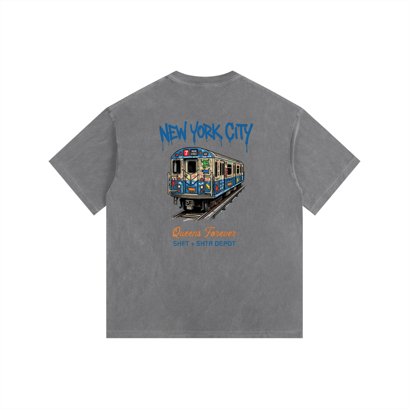 7 Express Vintage Washed Oversized Cotton T-Shirt