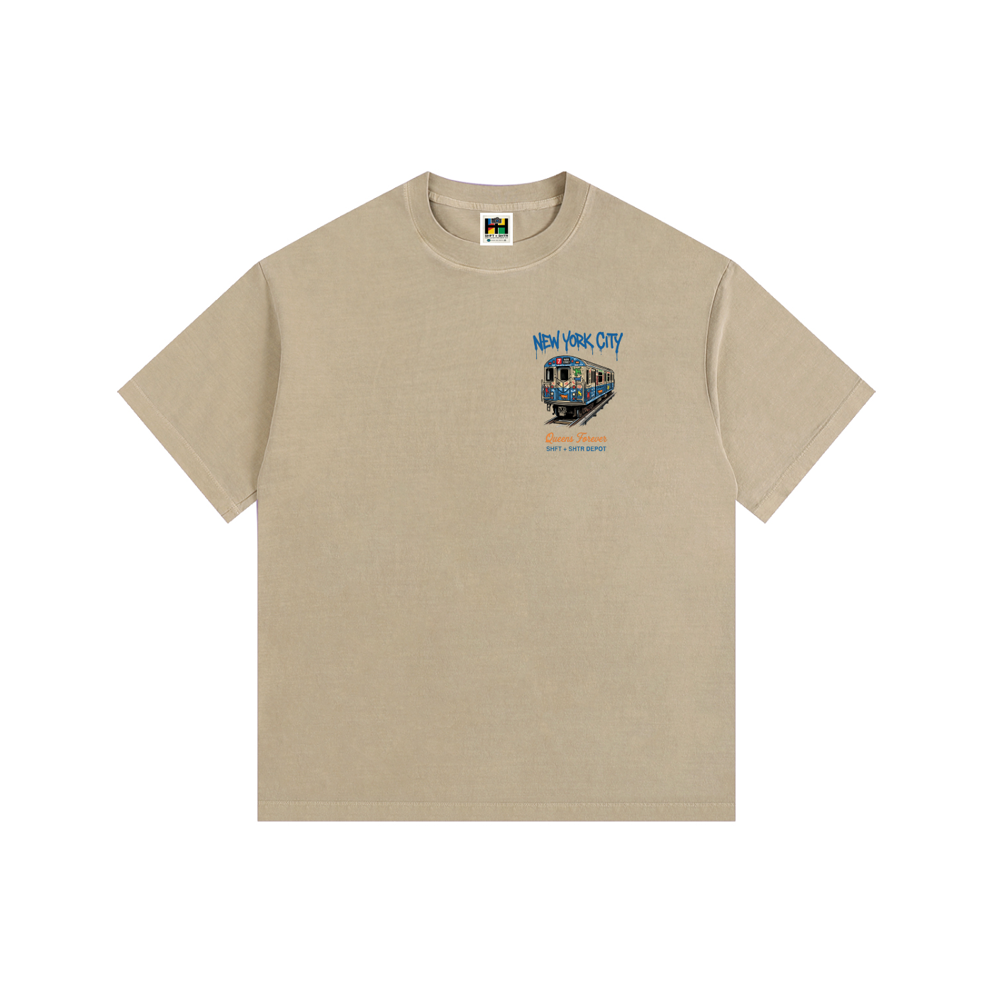 7 Express Vintage Washed Oversized Cotton T-Shirt
