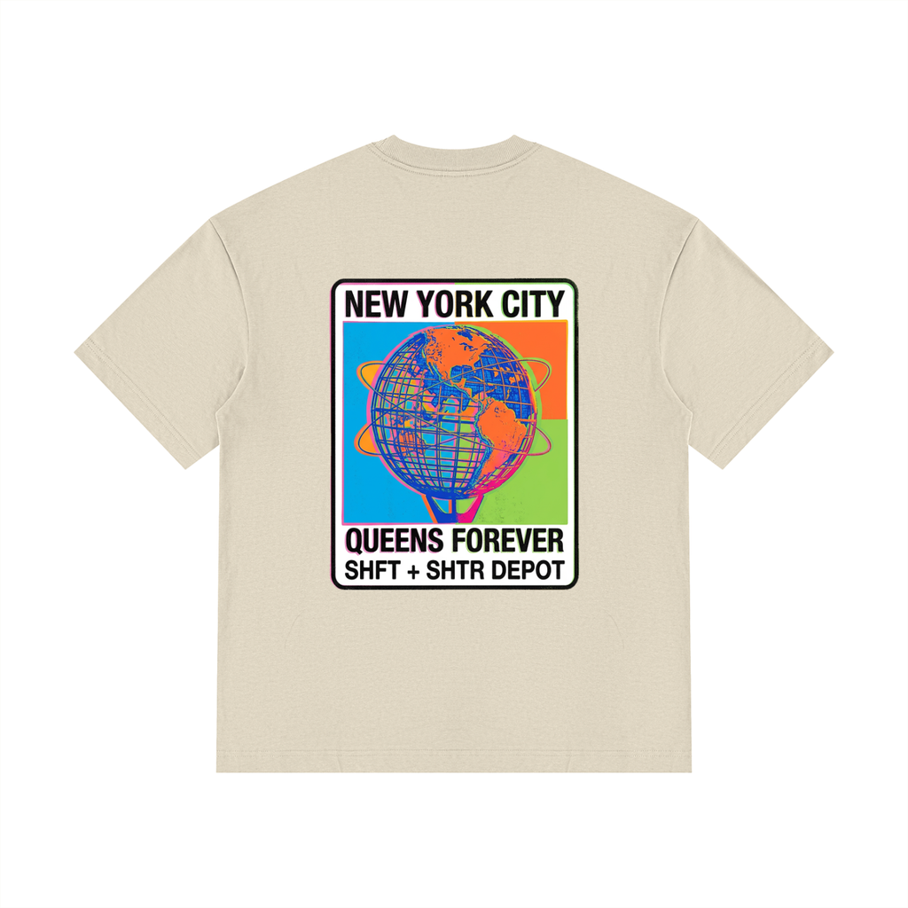 Unisphere Technicolor Drop Shoulder Cotton T-Shirt