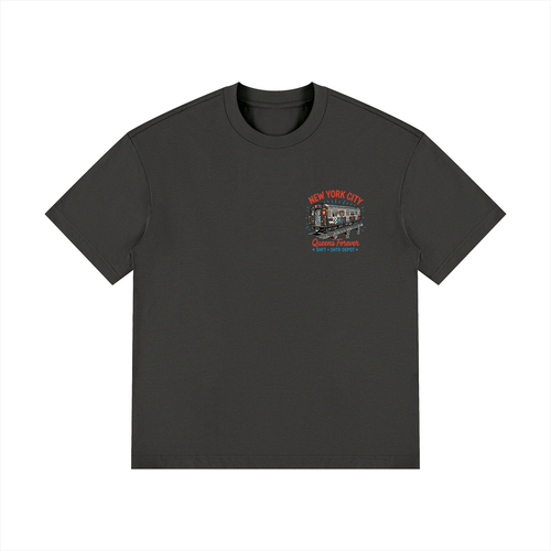 "7" Drop Shoulder Cotton T-Shirt