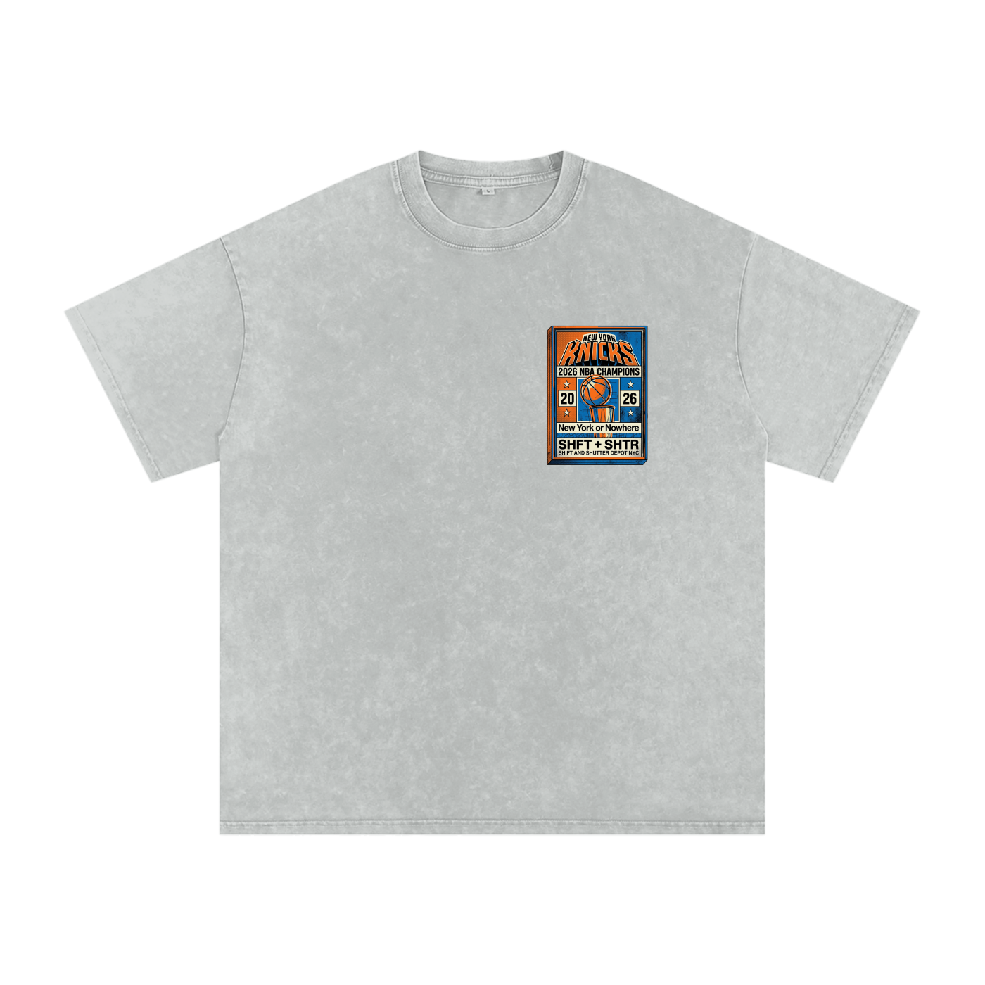 Bloom in the Garden Snow Washed Oversized Cotton T-Shirt