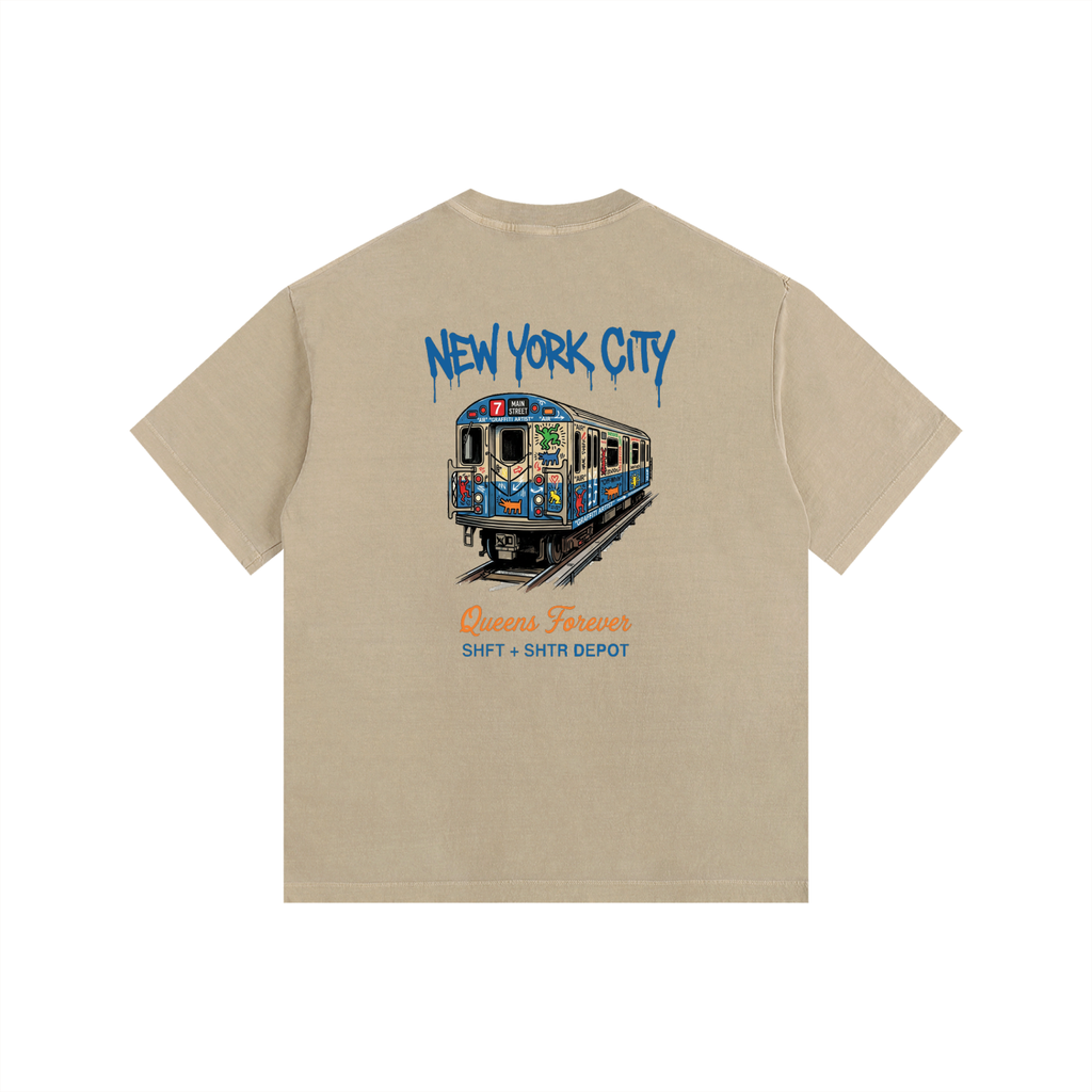 7 Express Vintage Washed Oversized Cotton T-Shirt