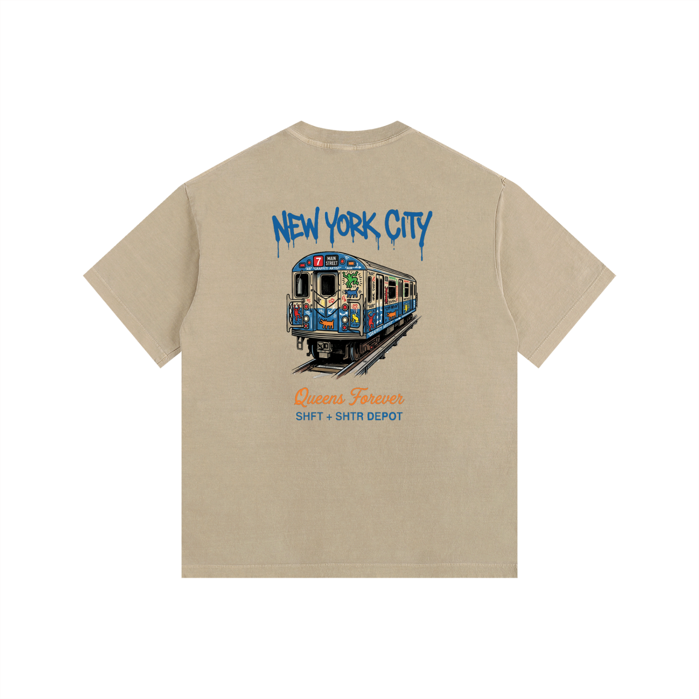 7 Express Vintage Washed Oversized Cotton T-Shirt