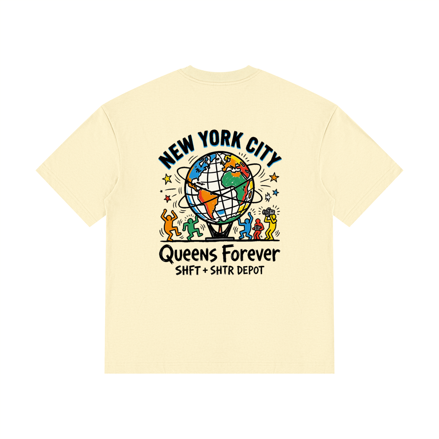 Harings Unisphere Drop Shoulder Cotton T-Shirt
