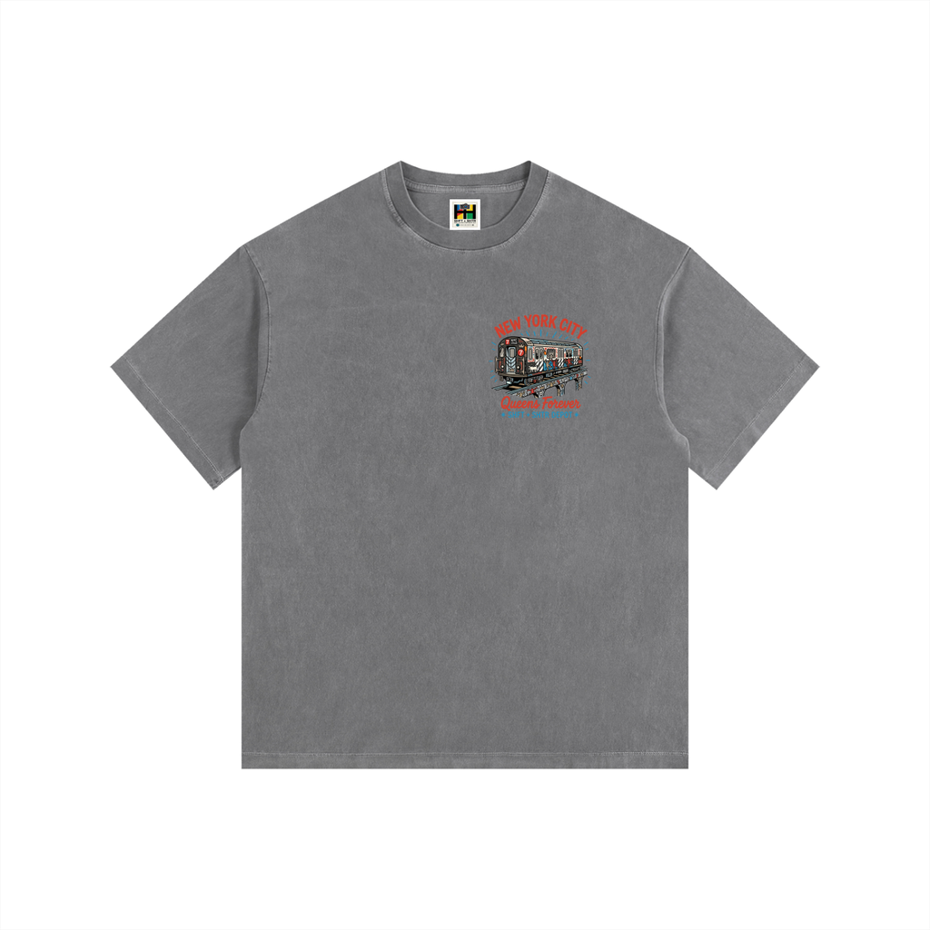 Lucky 7 Vintage Washed Oversized Cotton T-Shirt