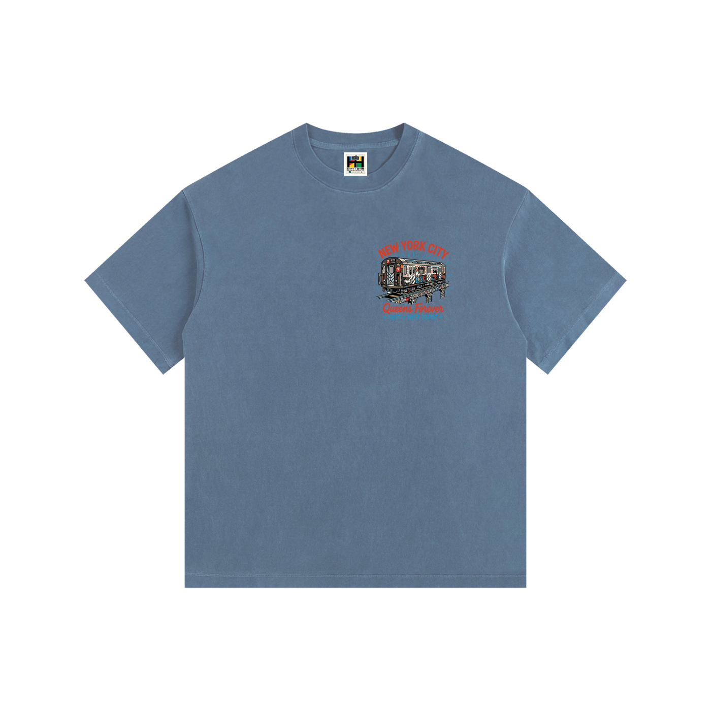 Lucky 7 Vintage Washed Oversized Cotton T-Shirt