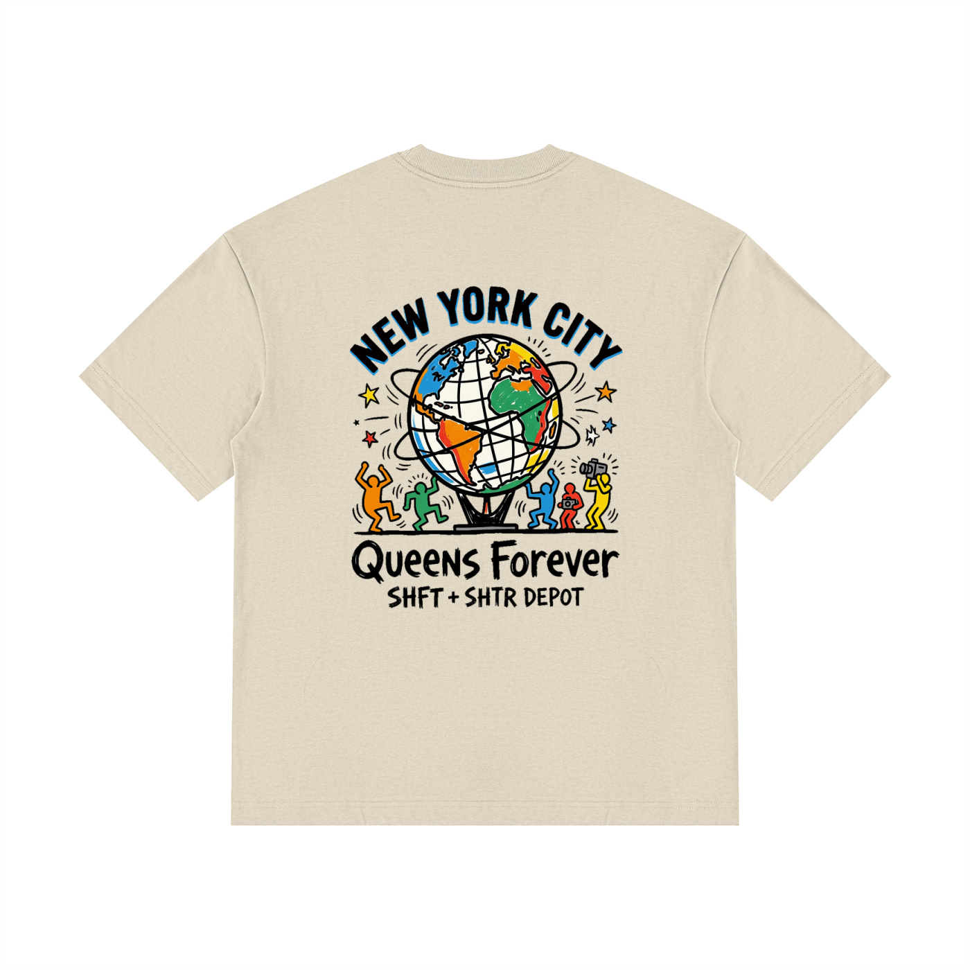 Harings Unisphere Drop Shoulder Cotton T-Shirt
