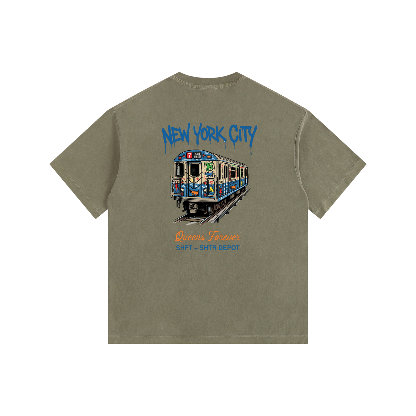 7 Express Vintage Washed Oversized Cotton T-Shirt
