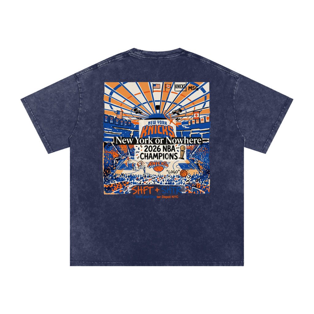 Bloom in the Garden Snow Washed Oversized Cotton T-Shirt