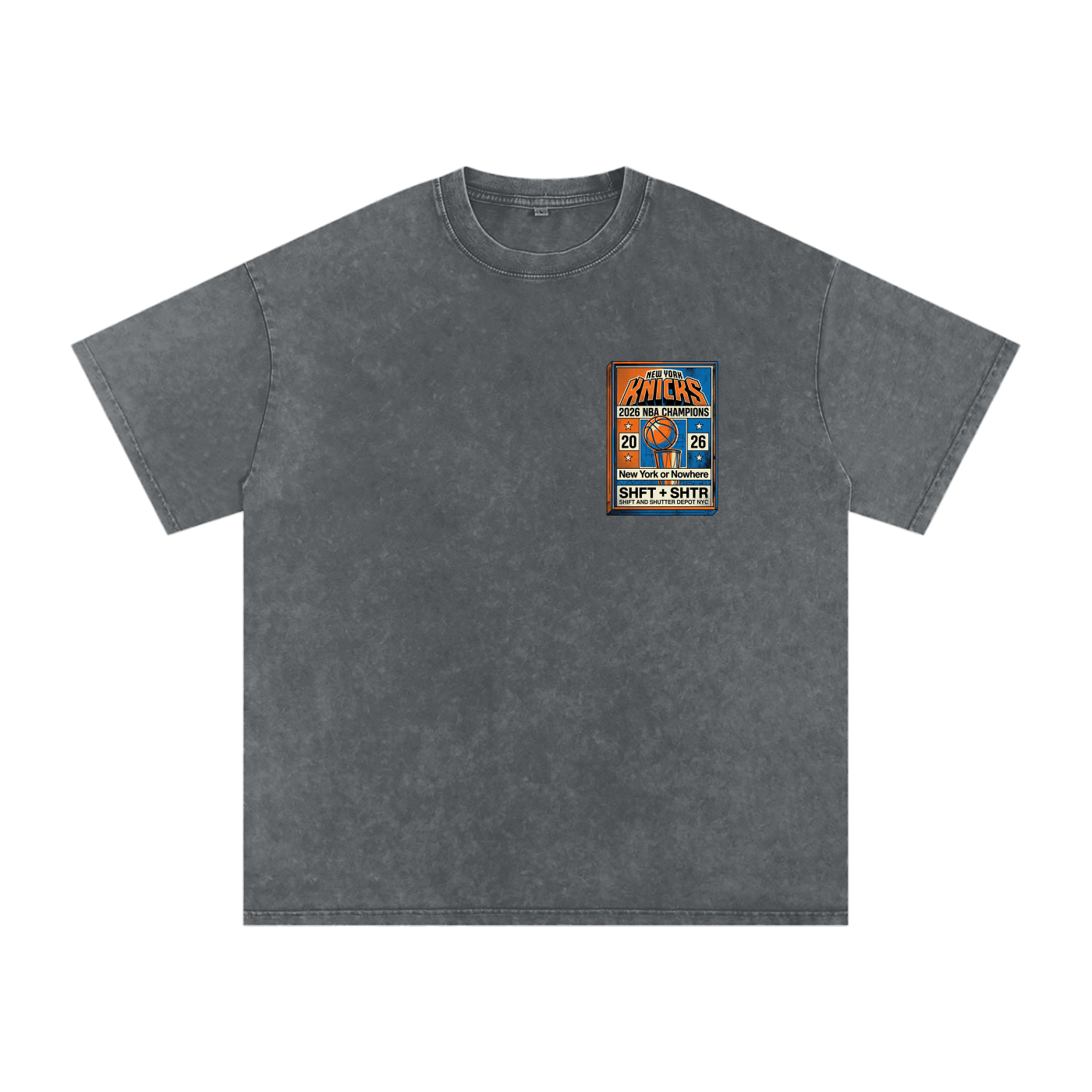 Bloom in the Garden Snow Washed Oversized Cotton T-Shirt
