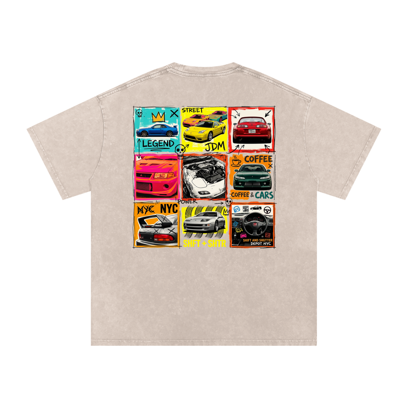 Nippon Depot Snow Washed Oversized T-Shirt
