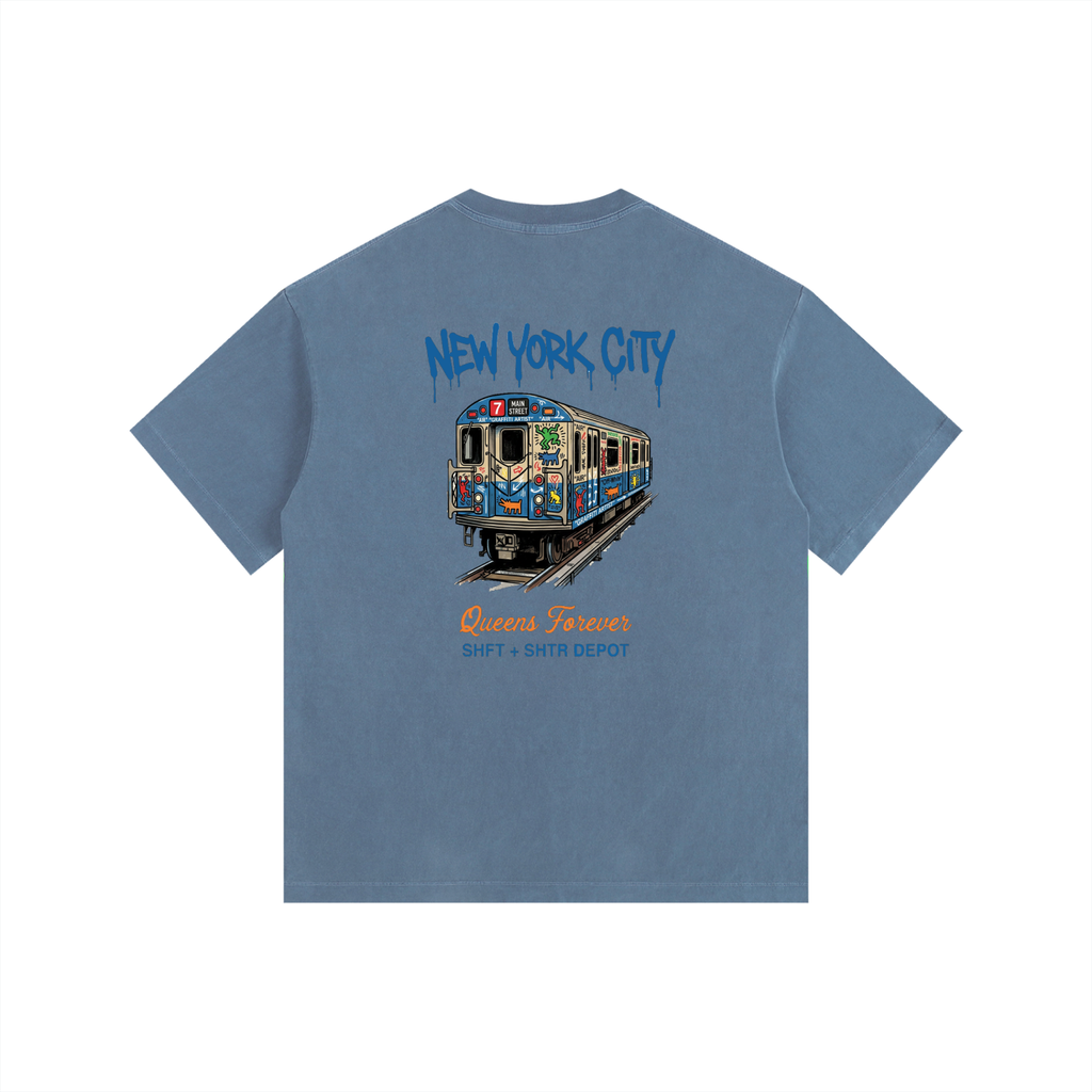 7 Express Vintage Washed Oversized Cotton T-Shirt