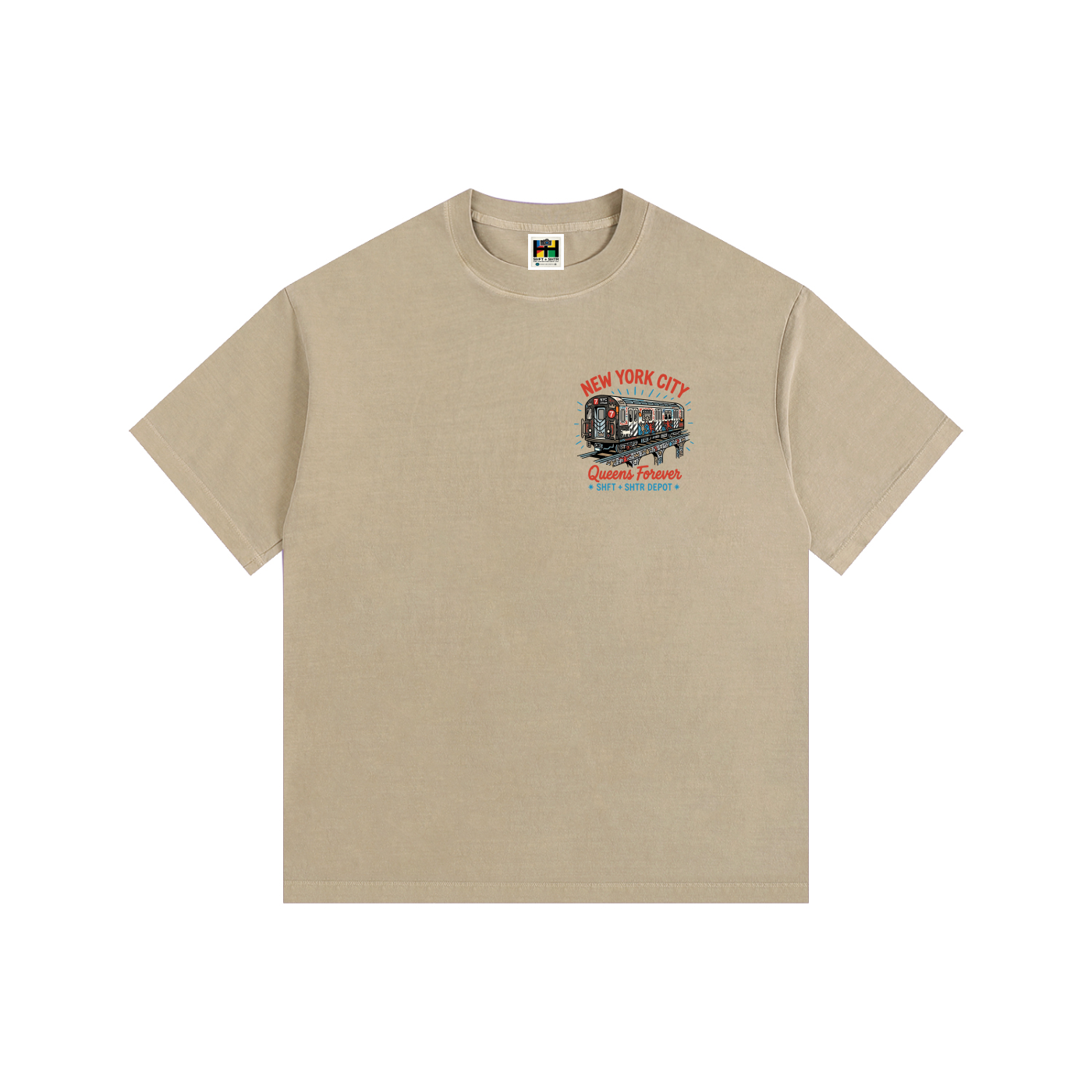 Lucky 7 Vintage Washed Oversized Cotton T-Shirt