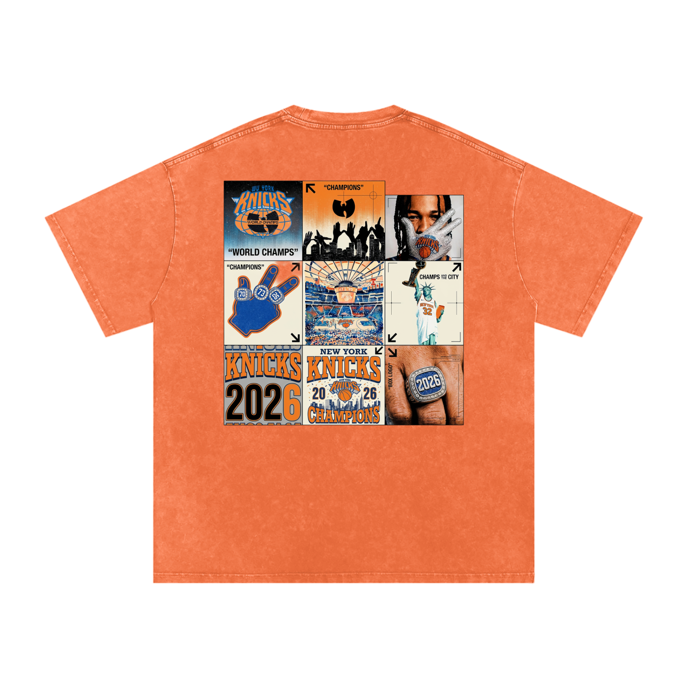 Wu York Snow Washed Oversized Cotton T-Shirt