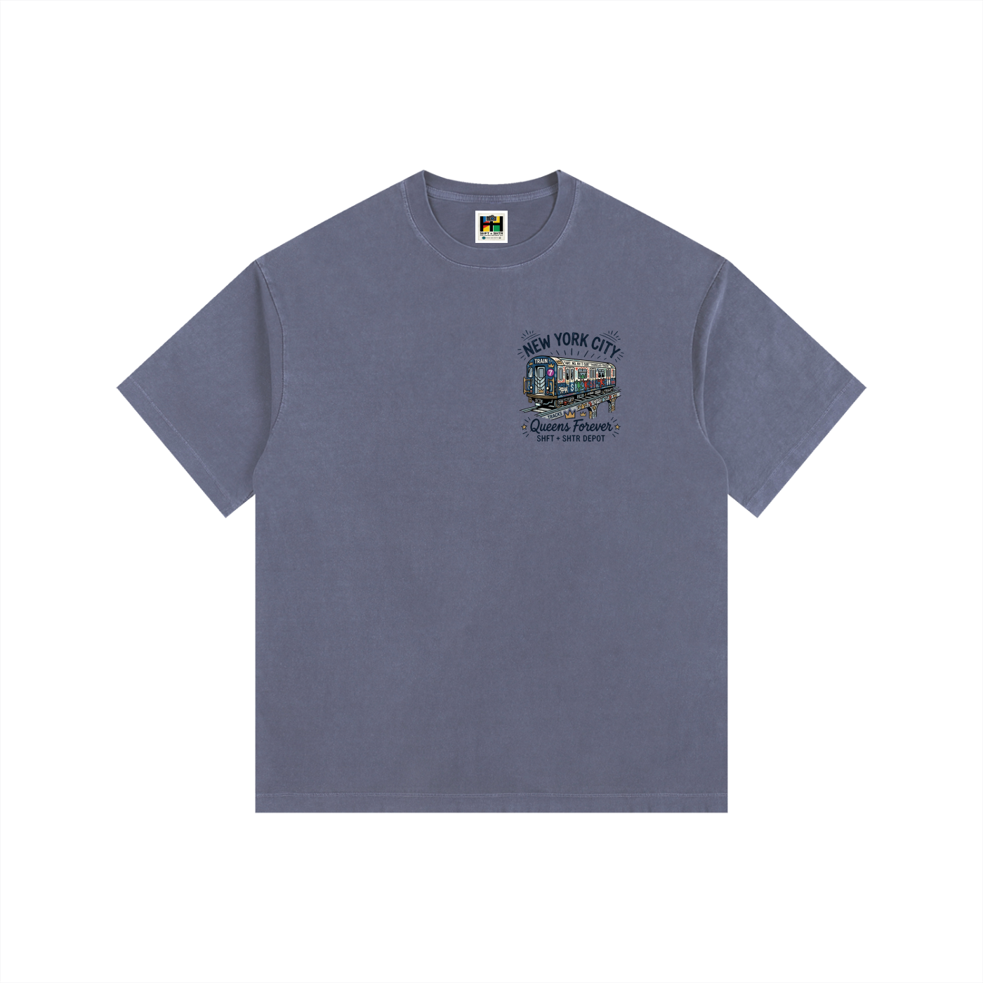 Queensbound Vintage Washed Oversized Cotton T-Shirt