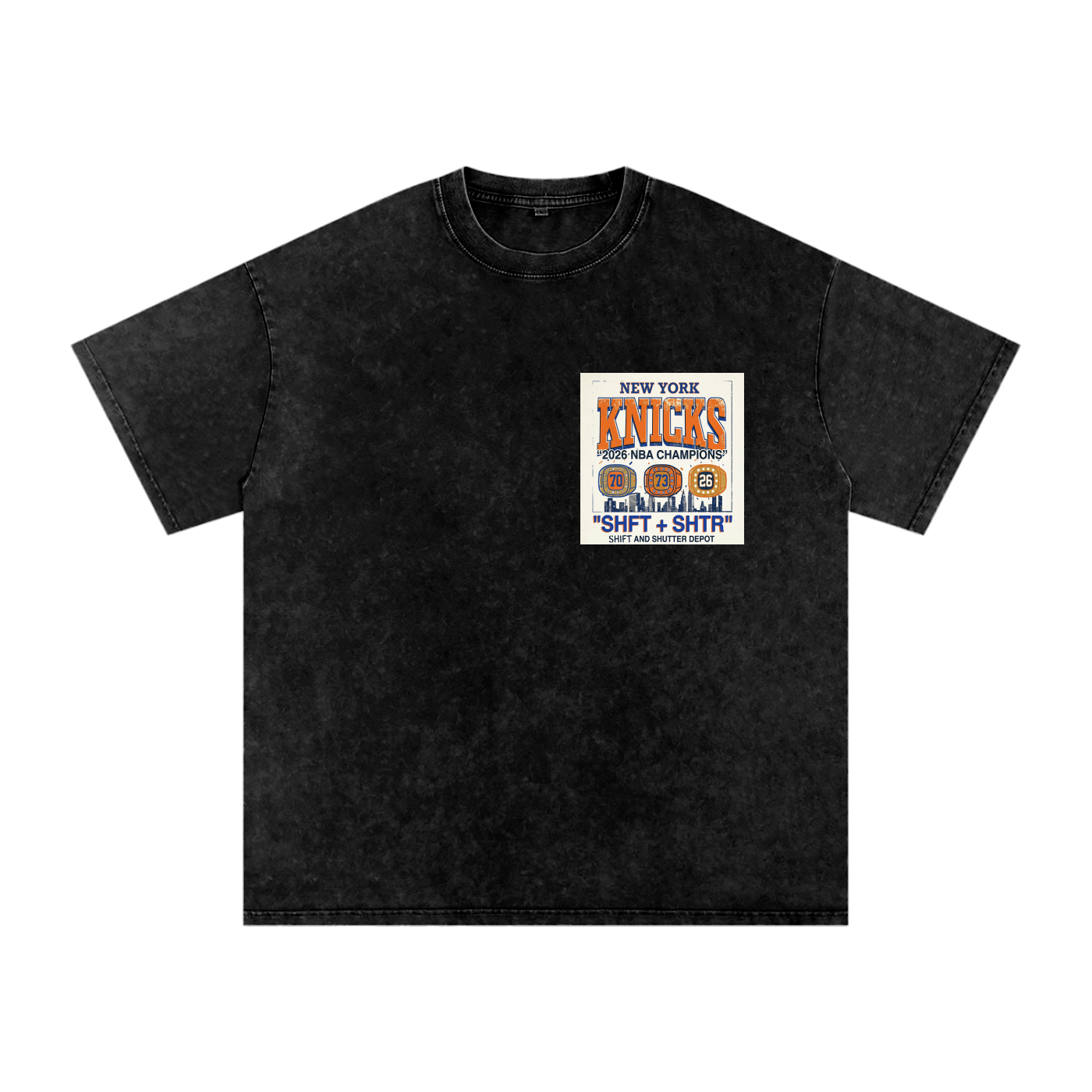 Wu York Snow Washed Oversized Cotton T-Shirt
