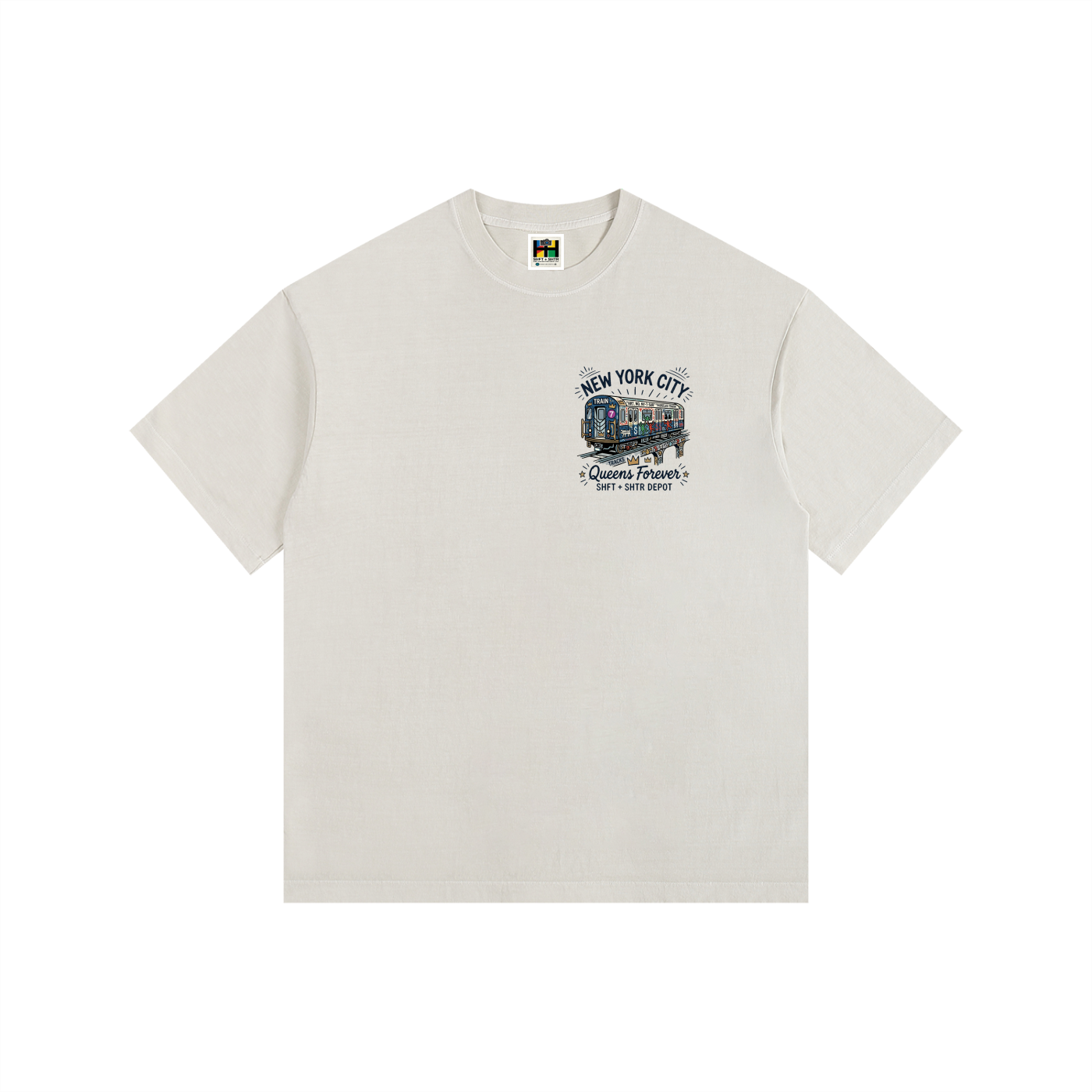 Queensbound Vintage Washed Oversized Cotton T-Shirt