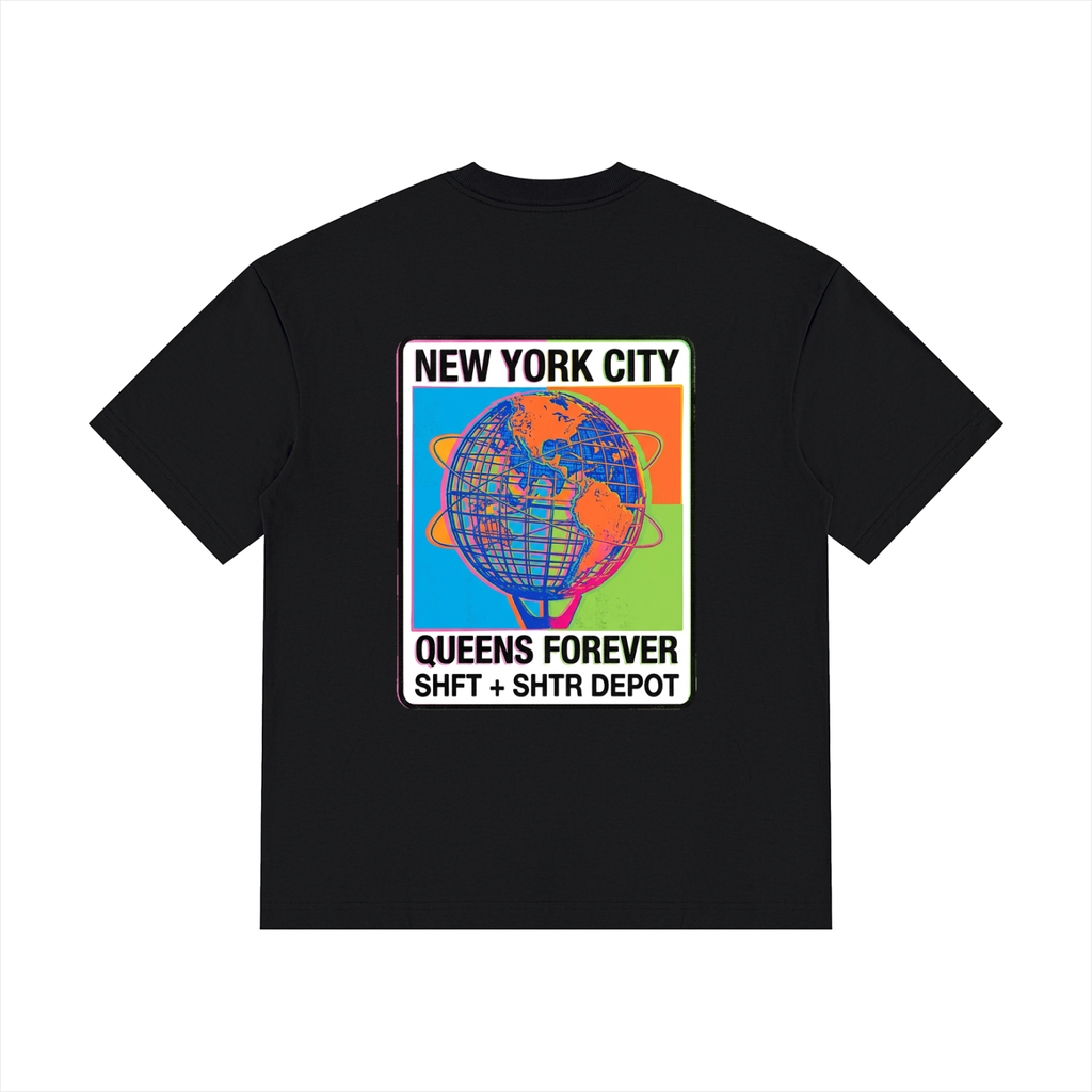 Unisphere Technicolor Drop Shoulder Cotton T-Shirt