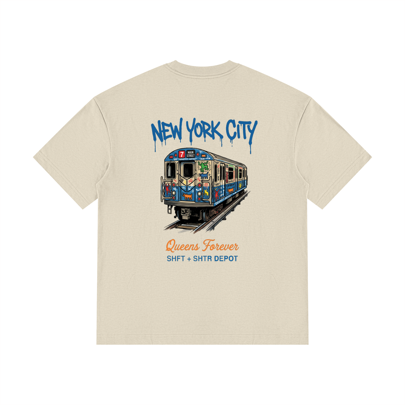Queensbound Drop Shoulder Cotton T-Shirt