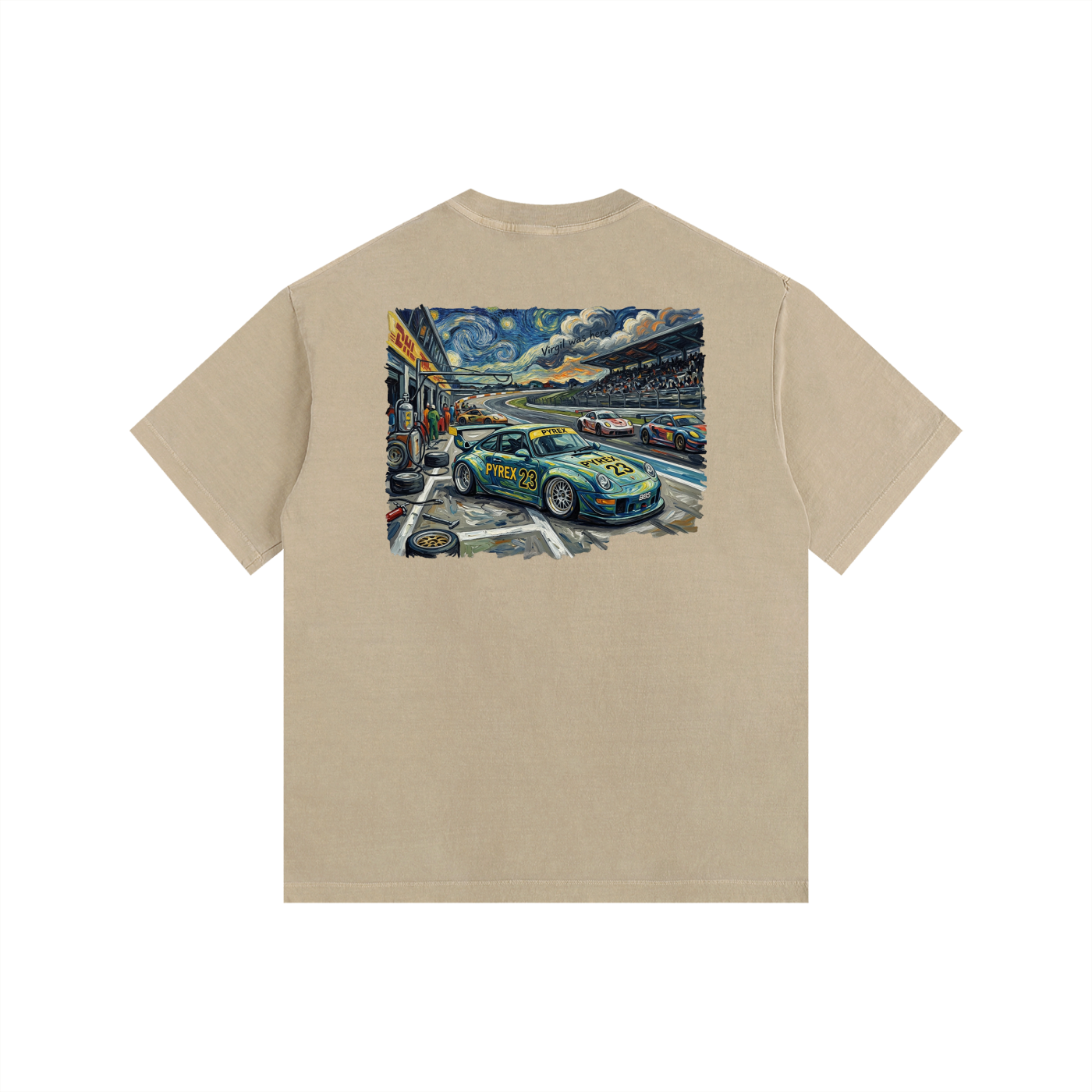 Pyrex Racing Vintage Washed Oversized 993 T-Shirt