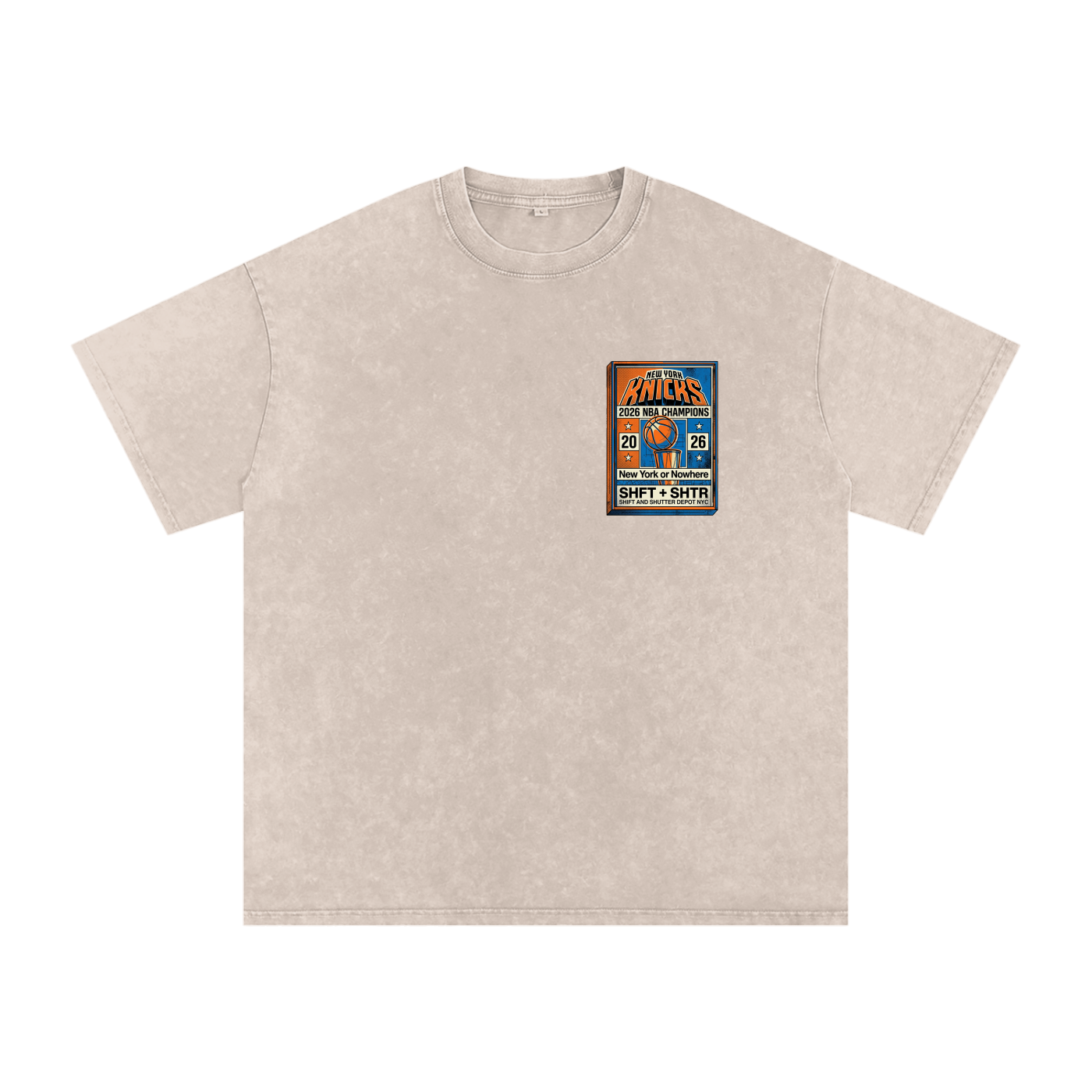 Bloom in the Garden Snow Washed Oversized Cotton T-Shirt
