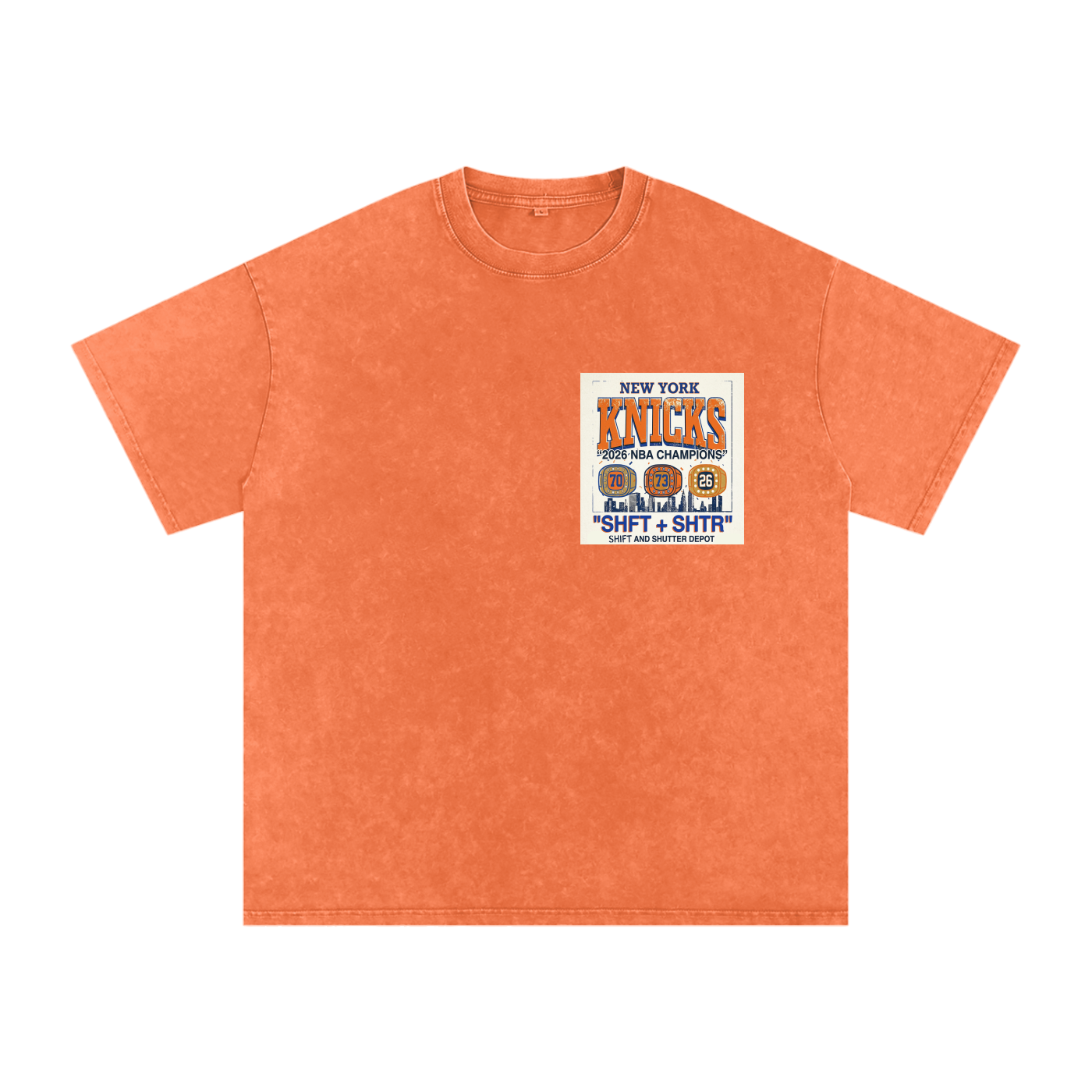 Wu York Snow Washed Oversized Cotton T-Shirt