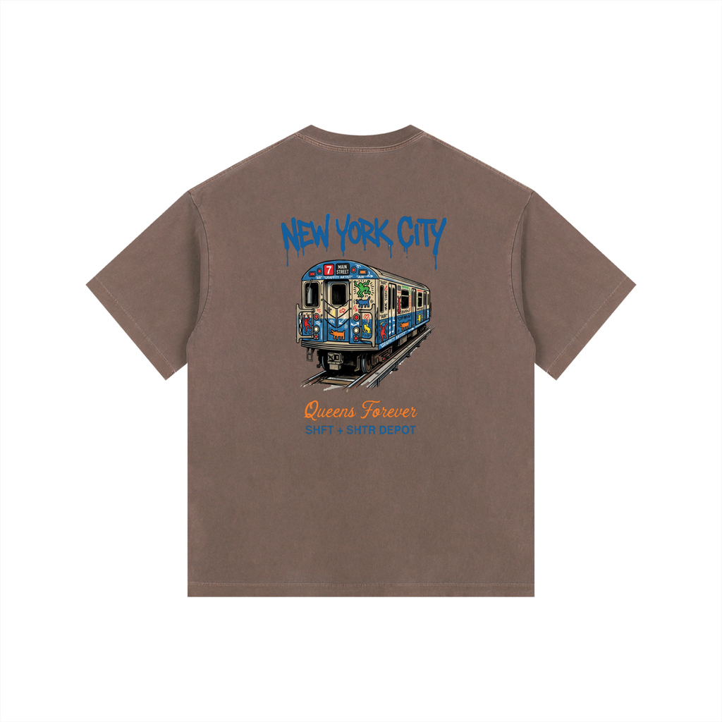 7 Express Vintage Washed Oversized Cotton T-Shirt