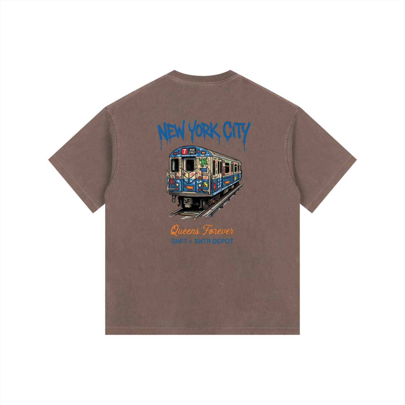 7 Express Vintage Washed Oversized Cotton T-Shirt