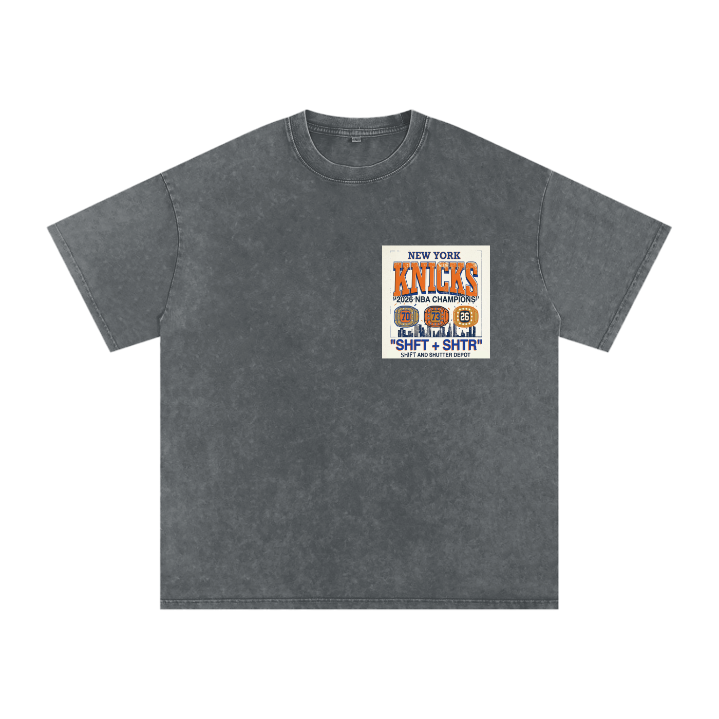 Wu York Snow Washed Oversized Cotton T-Shirt
