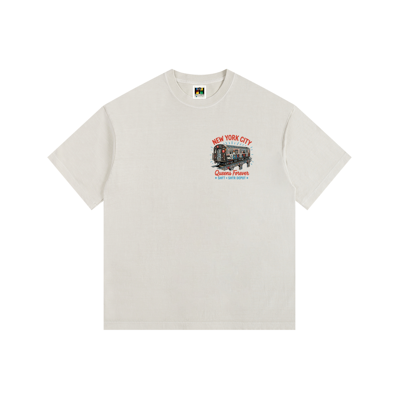 Lucky 7 Vintage Washed Oversized Cotton T-Shirt