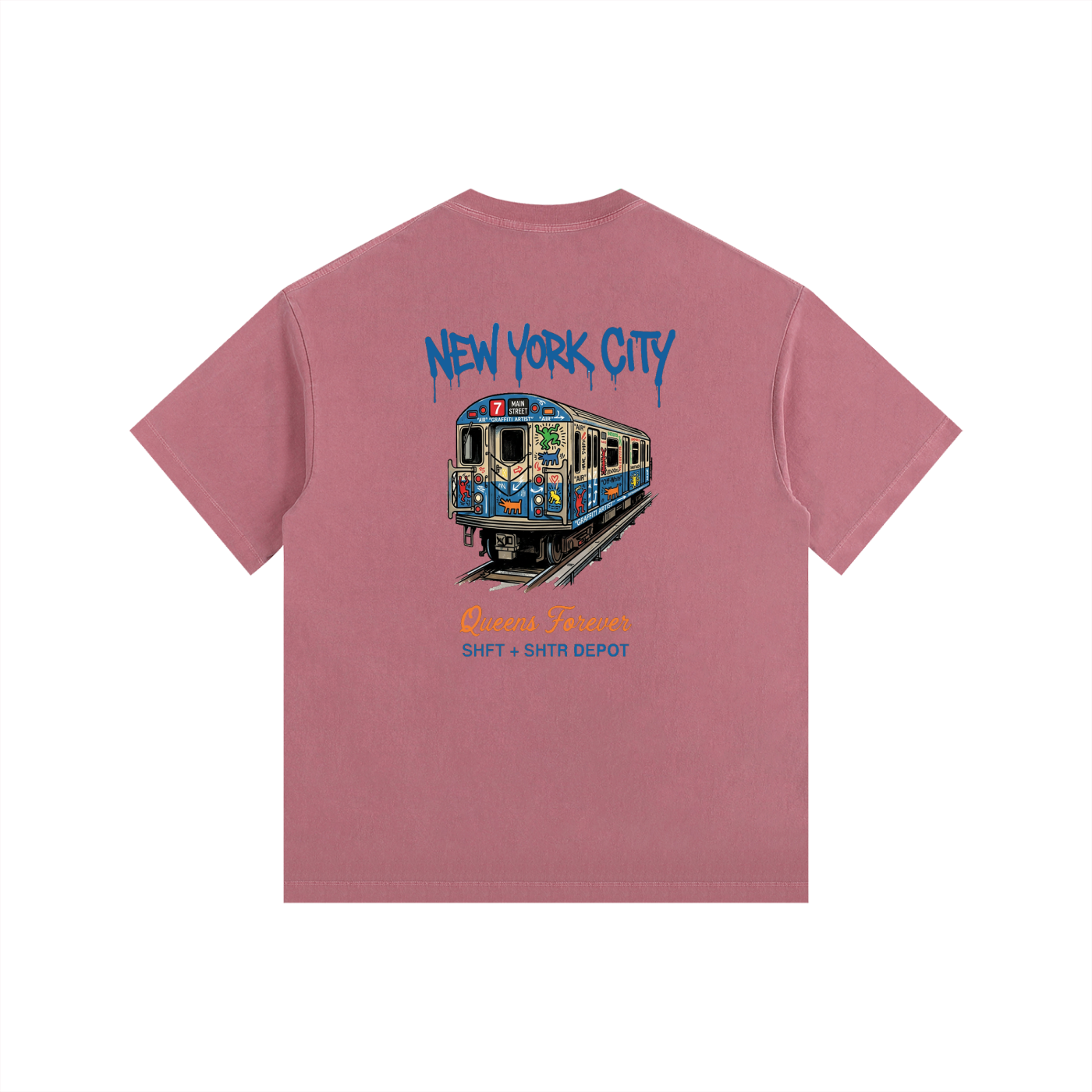 7 Express Vintage Washed Oversized Cotton T-Shirt