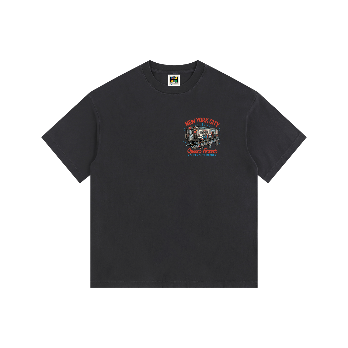 Lucky 7 Vintage Washed Oversized Cotton T-Shirt