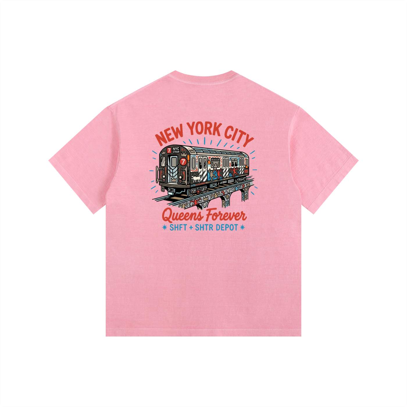 Lucky 7 Vintage Washed Oversized Cotton T-Shirt