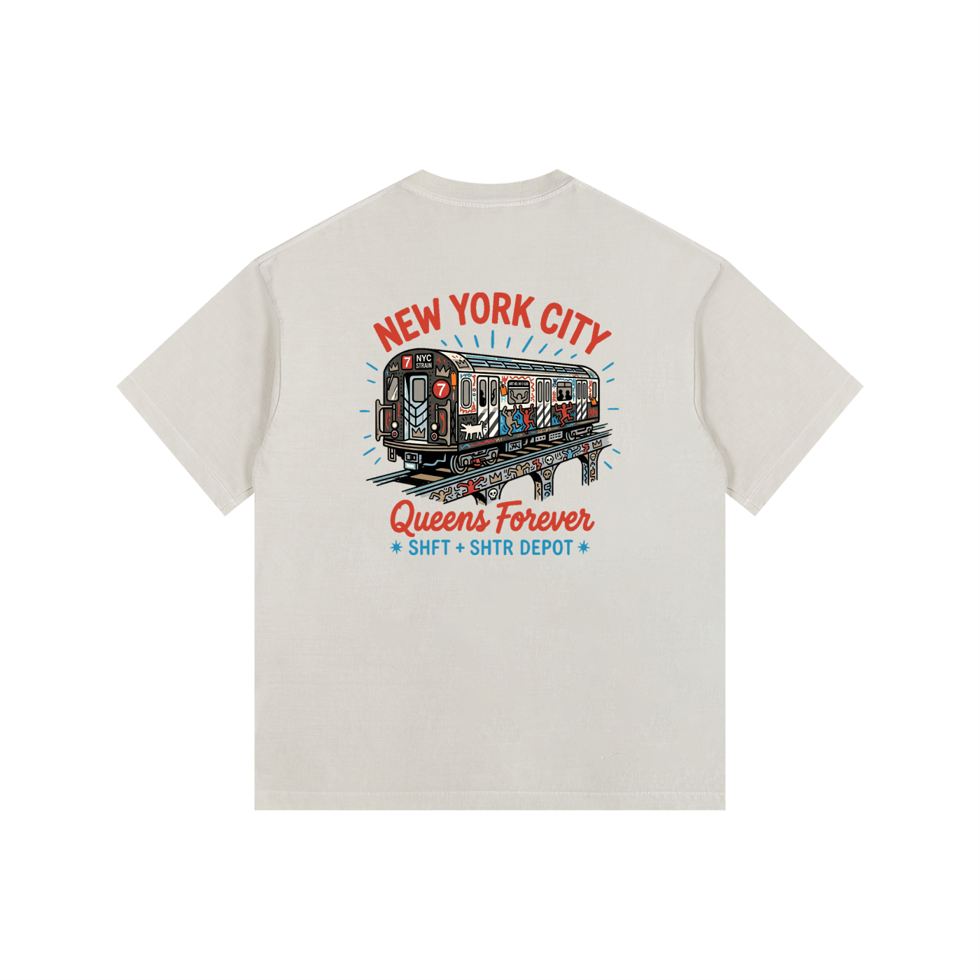 Lucky 7 Vintage Washed Oversized Cotton T-Shirt