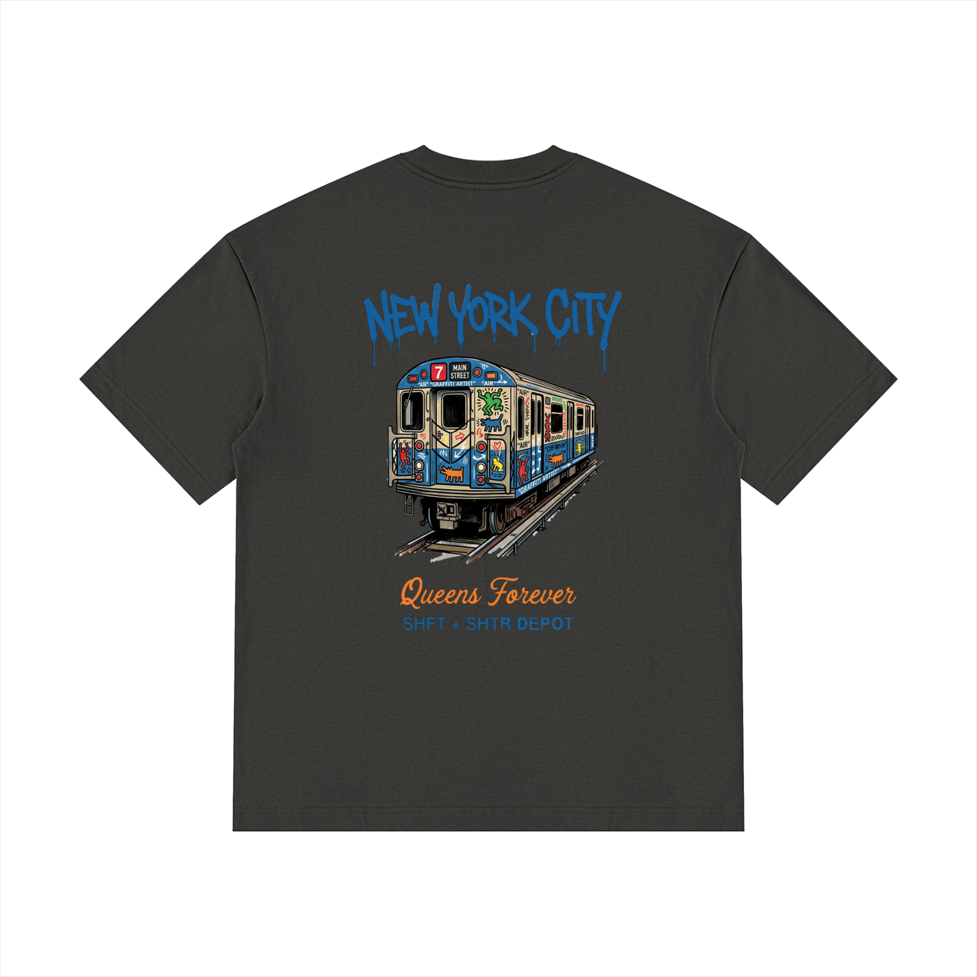 Queensbound Drop Shoulder Cotton T-Shirt