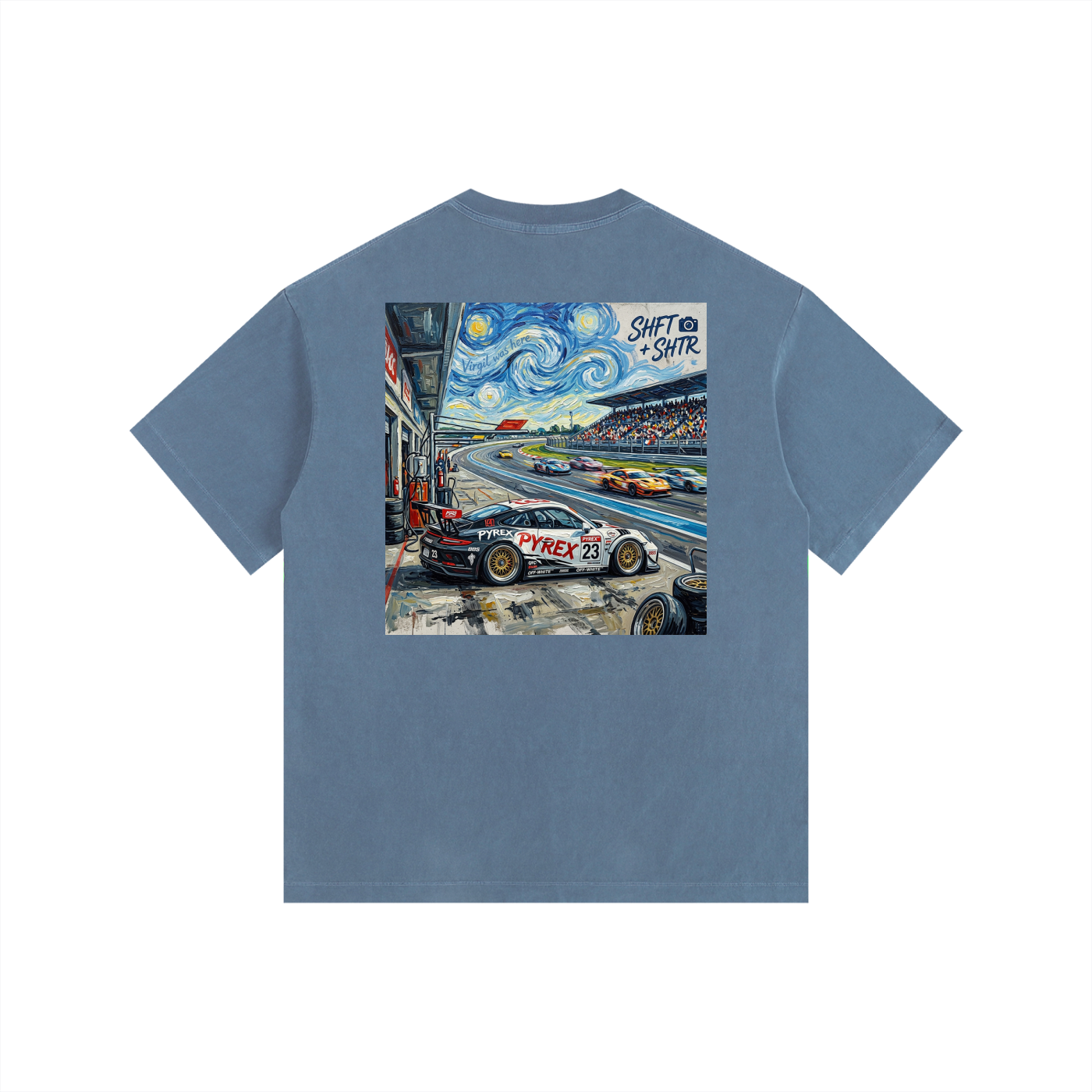 Pyrex Racing Vintage Washed Oversized 997 T-Shirt