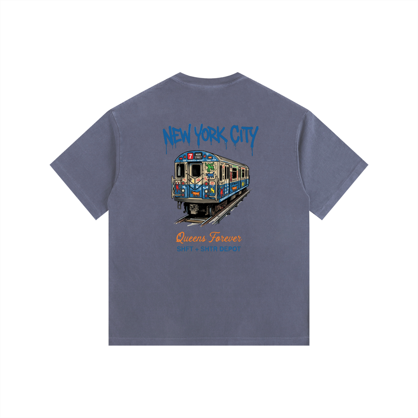 7 Express Vintage Washed Oversized Cotton T-Shirt