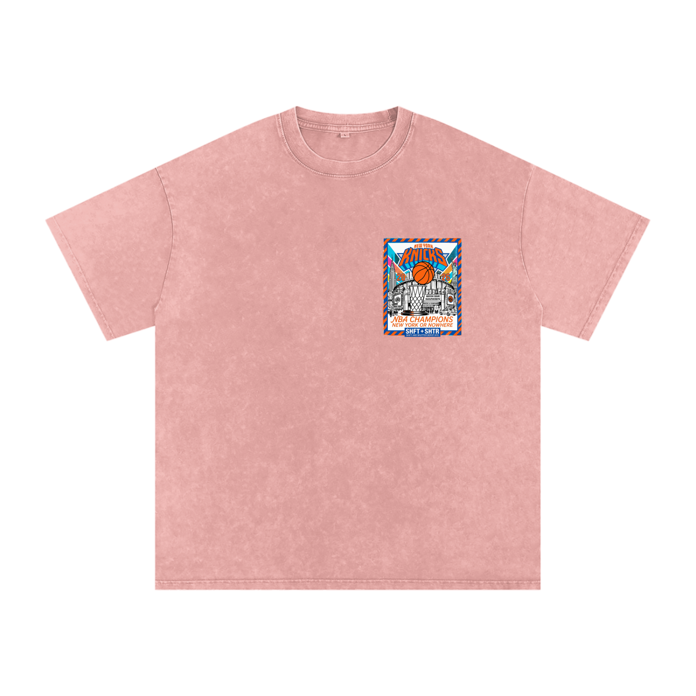 Championship Pop Art Snow Washed Oversized Cotton T-Shirt