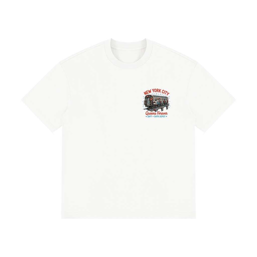 "7" Drop Shoulder Cotton T-Shirt