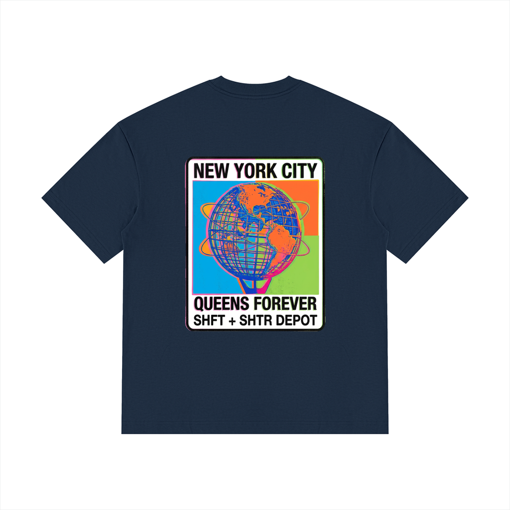 Unisphere Technicolor Drop Shoulder Cotton T-Shirt