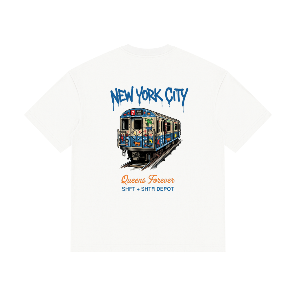 Queensbound Drop Shoulder Cotton T-Shirt