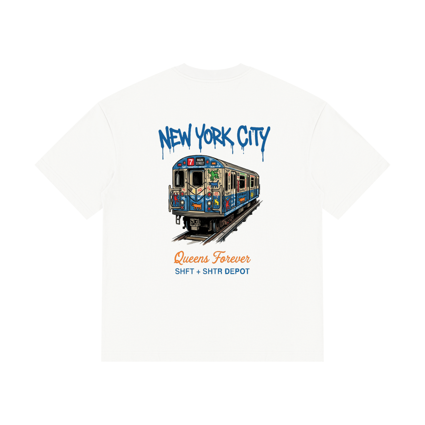 Queensbound Drop Shoulder Cotton T-Shirt