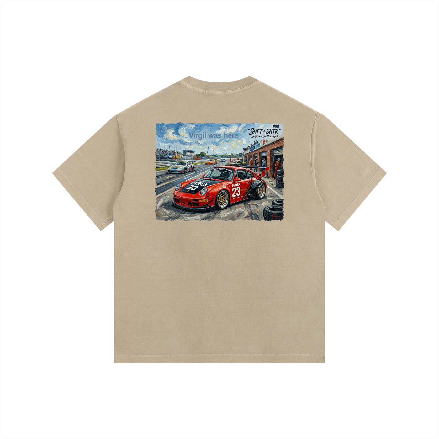 Pyrex Racing Vision Vintage Washed Oversized T-Shirt