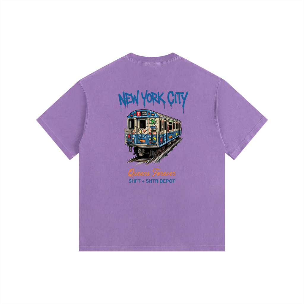 7 Express Vintage Washed Oversized Cotton T-Shirt