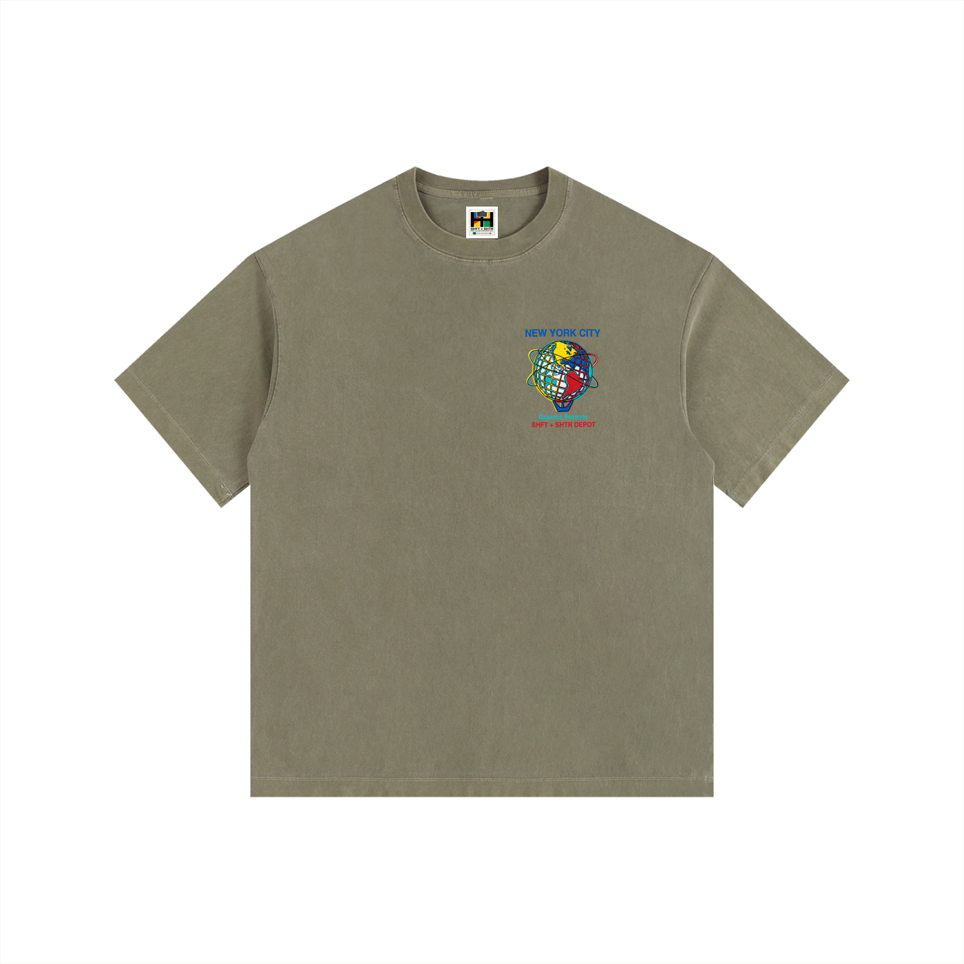 Souvenir Vintage Washed Oversized Cotton T-Shirt