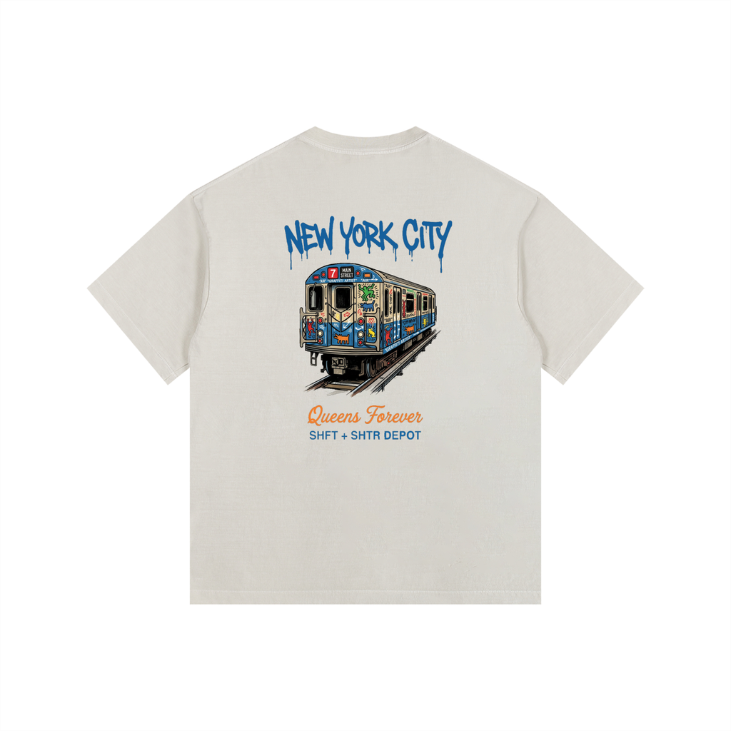 7 Express Vintage Washed Oversized Cotton T-Shirt